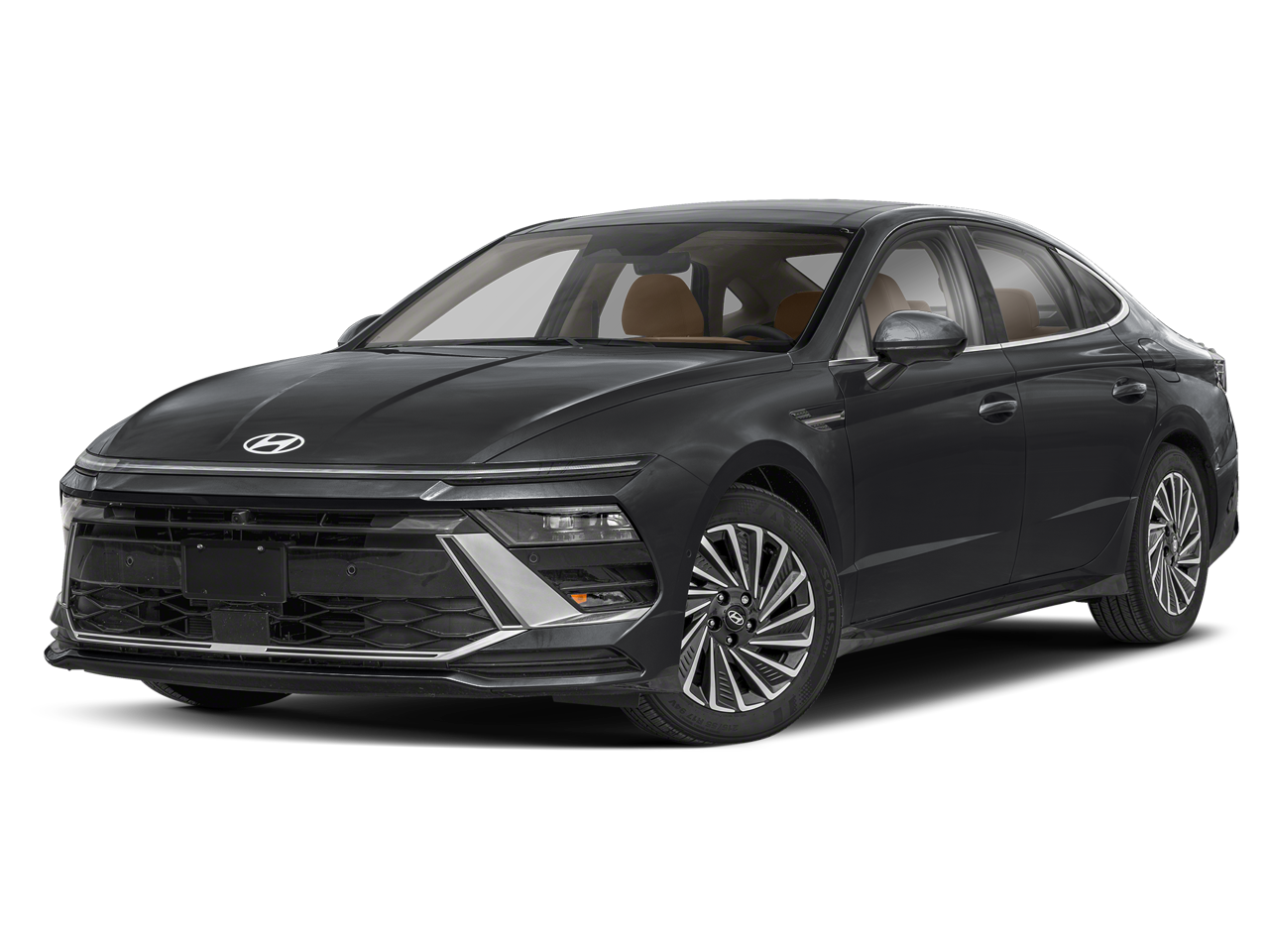 2026 Hyundai SONATA HYBRID Limited in Abyss Black — front three-quarter view