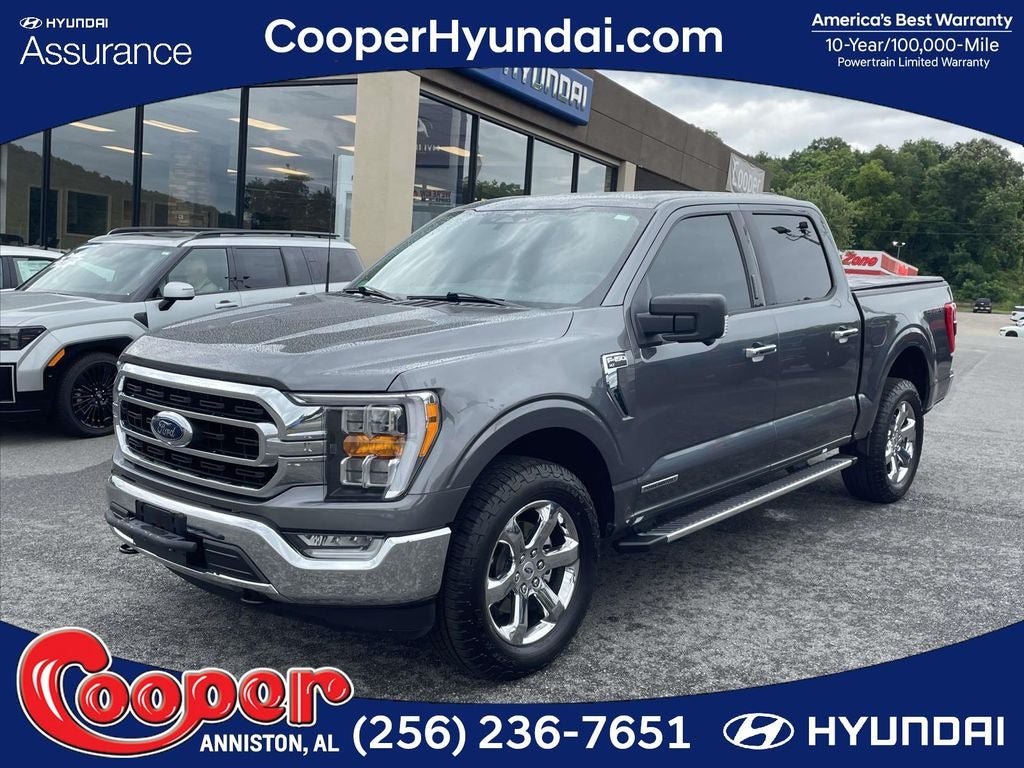 2023 Ford F-150 XLT in Gray Metallic — front three-quarter view