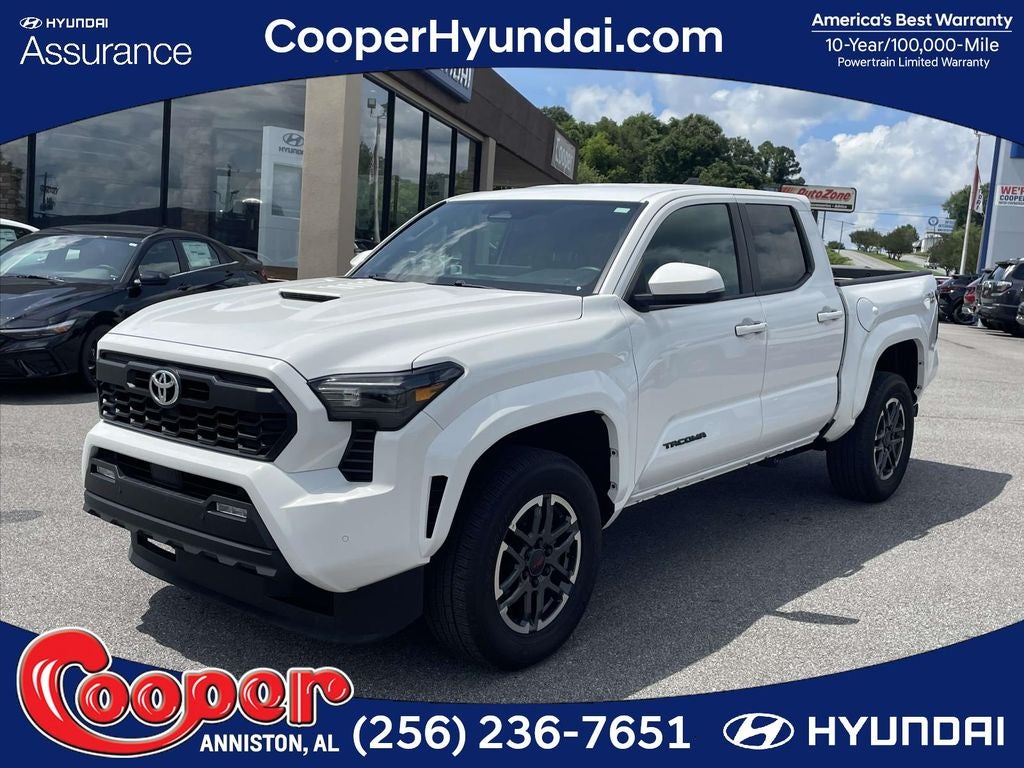 2024 Toyota Tacoma TRD Sport in Ice — front three-quarter view