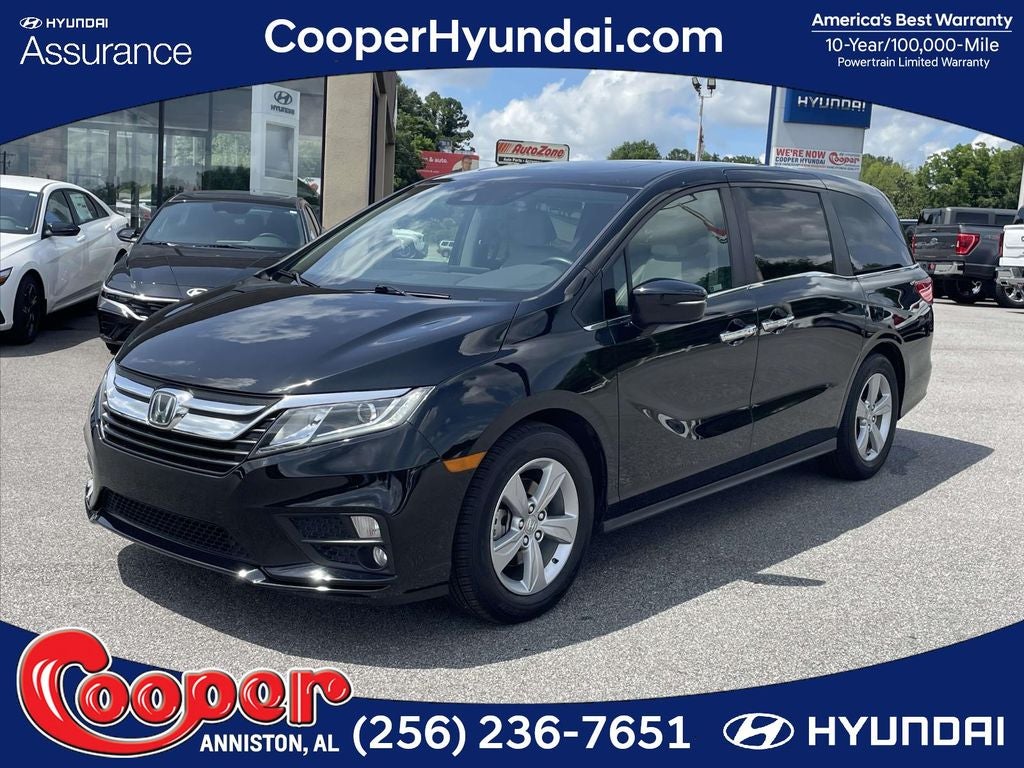 2020 Honda Odyssey EX-L in Black — front three-quarter view