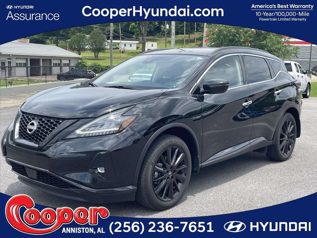 2024 Nissan Murano SV in Super Black — front three-quarter view