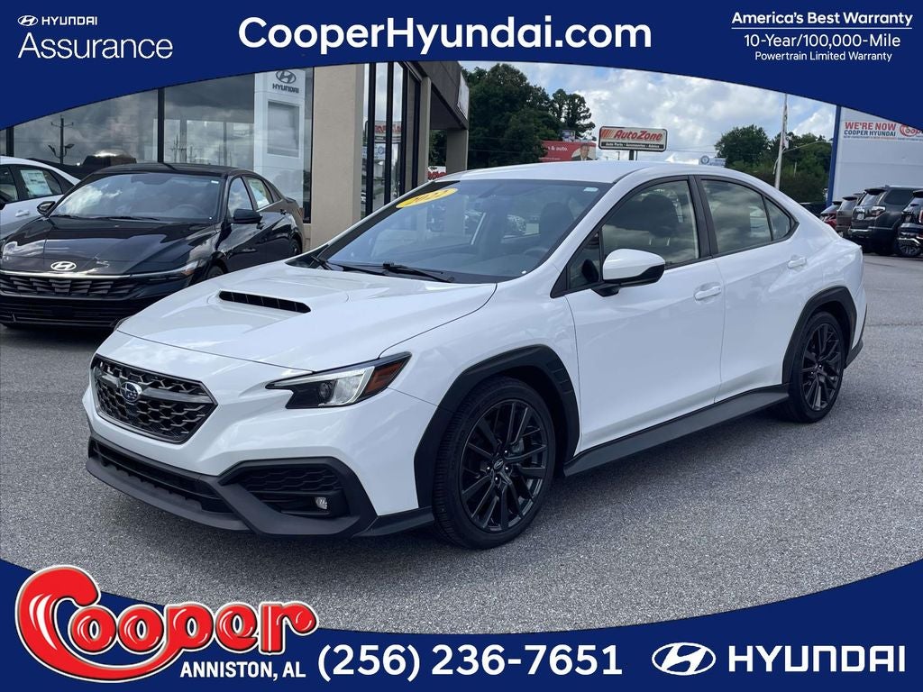 2022 Subaru WRX Premium in Ceramic White — front three-quarter view
