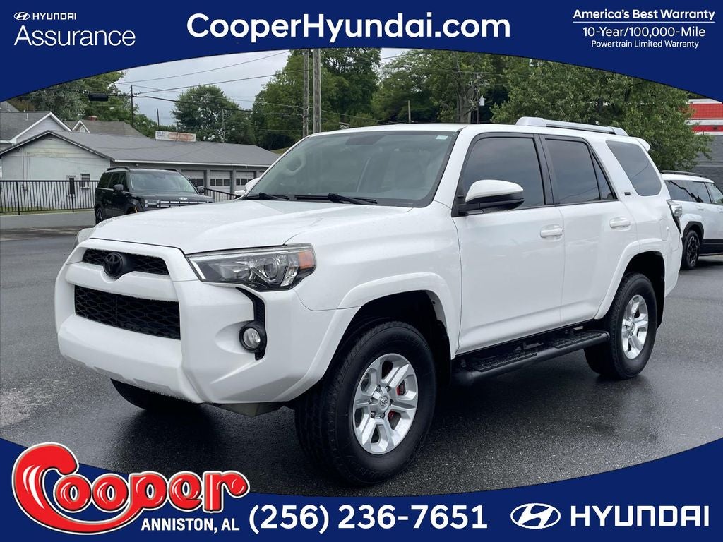 2016 Toyota 4Runner SR5 in Super White — front three-quarter view