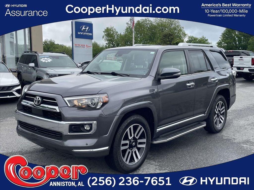 2022 Toyota 4Runner Limited in Magnetic Gray Metallic — front three-quarter view