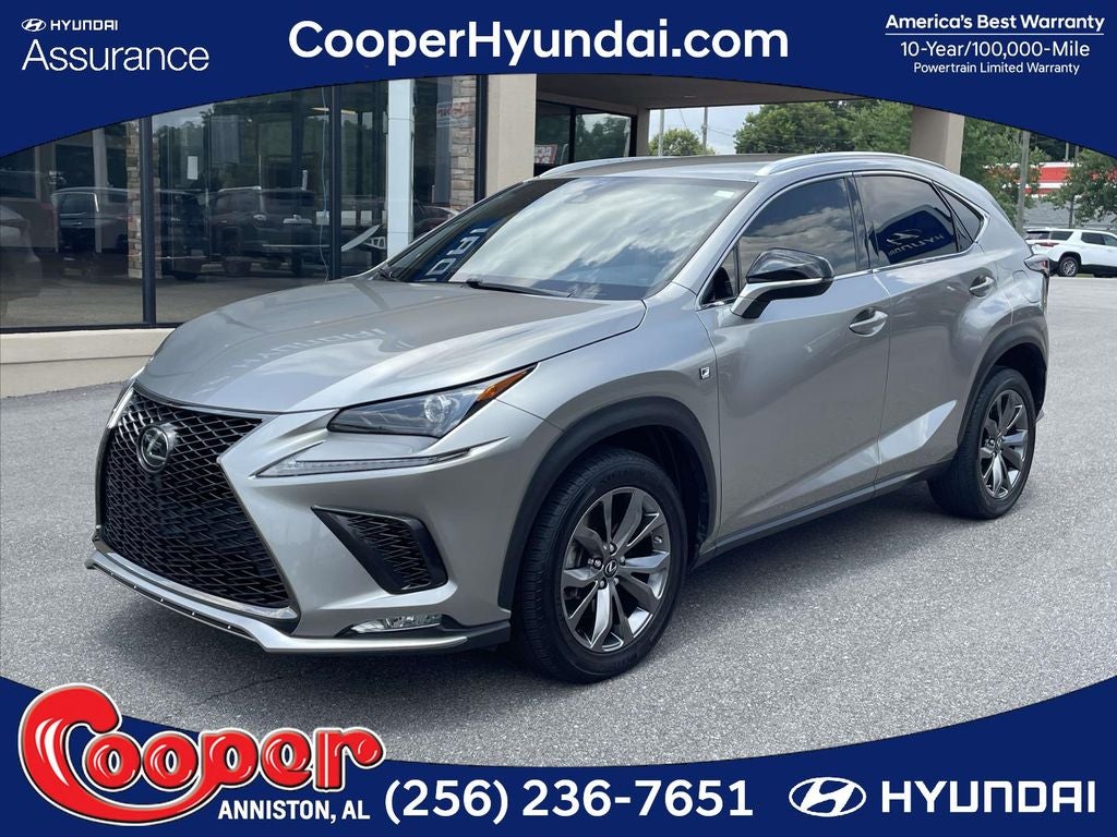 2021 Lexus NX 300 F Sport in Silver — front three-quarter view