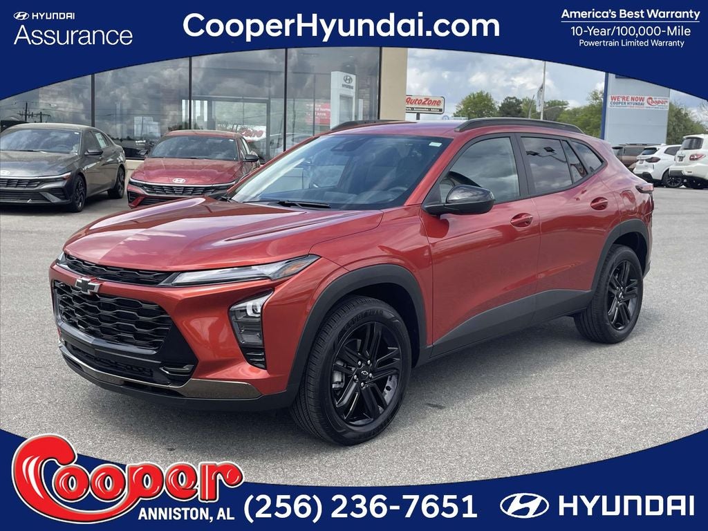 2024 Chevrolet Trax ACTIV in Cayenne Orange Metallic — front three-quarter view