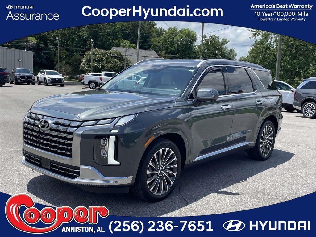 2023 Hyundai PALISADE Calligraphy in Steel Graphite — front three-quarter view